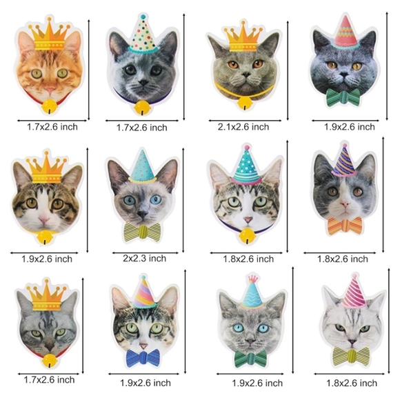 NWOT Cat Party Favor Bags (16) & Cat Cupcake Toppers (14) - Picture 9 of 15